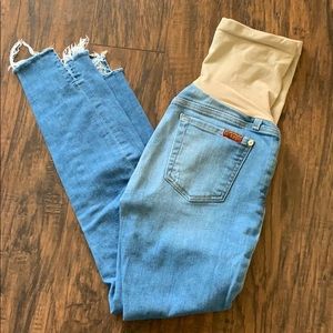 Seven For all mankind distressed maternity jeans